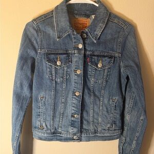 Levi's Embroidered Minnie Mouse Denim Trucker Jacket Size Youth Small